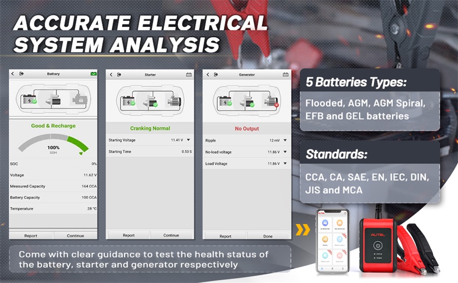 Autel MaxiBAS BT506 6V/12V  Auto Batterie Elektrische  Analyse-Tool 