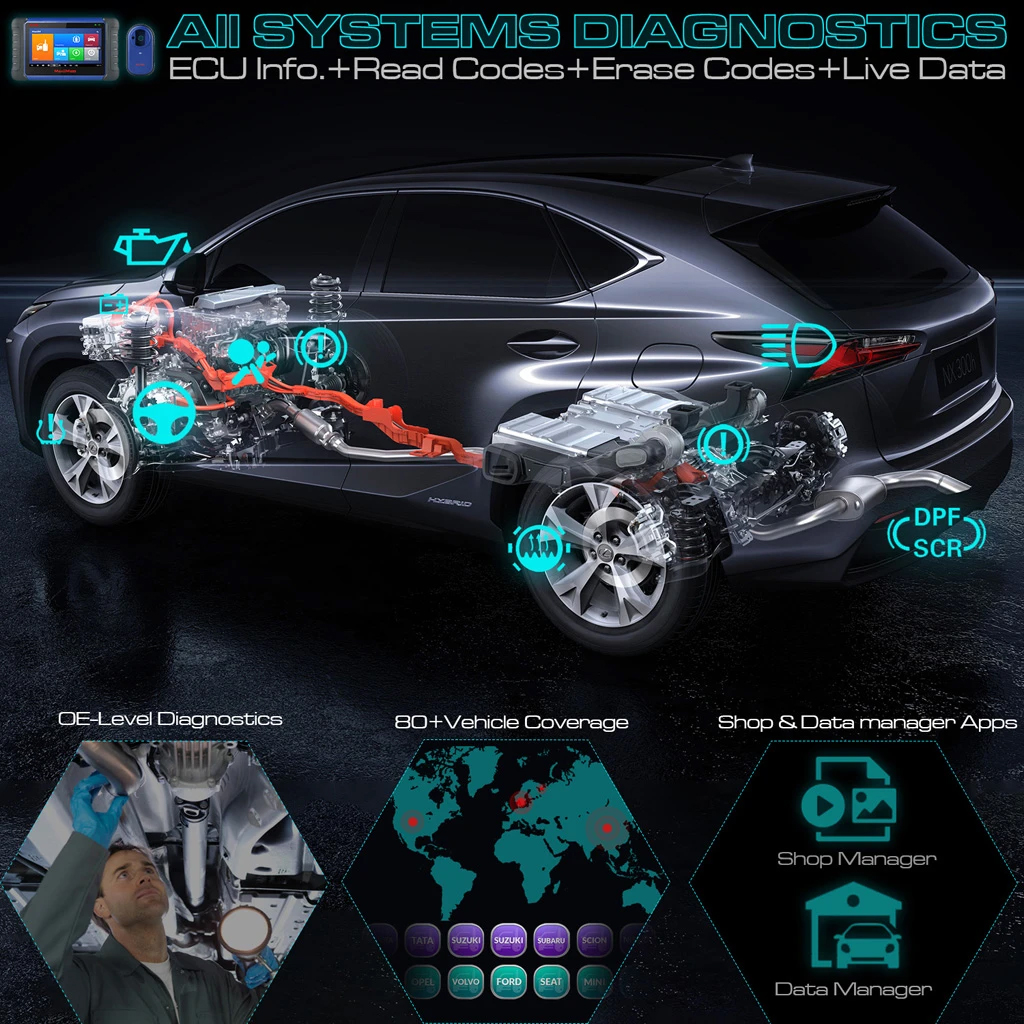 Outil d'analyse de programmation de clé de voiture Autel MaxiIM IM508