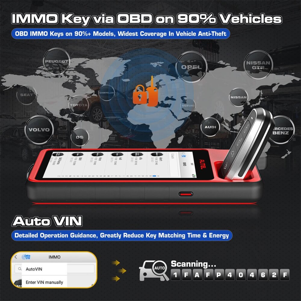 Autel MaxiIM KM100E IMMO Key Fob Programming Immobilizer Tools