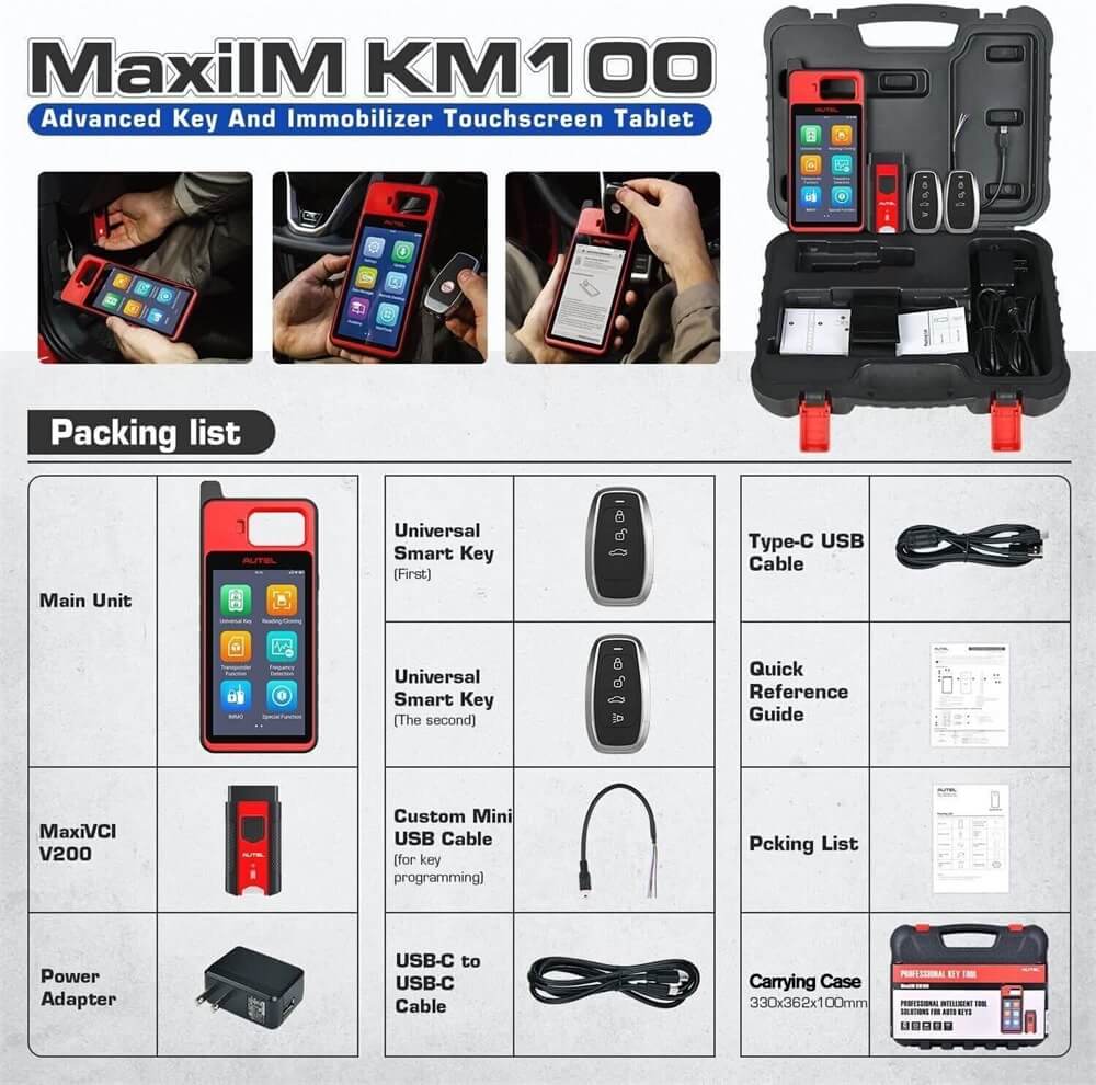 Autel MaxiIM KM100E IMMO Key Fob Programming Immobilizer Tools