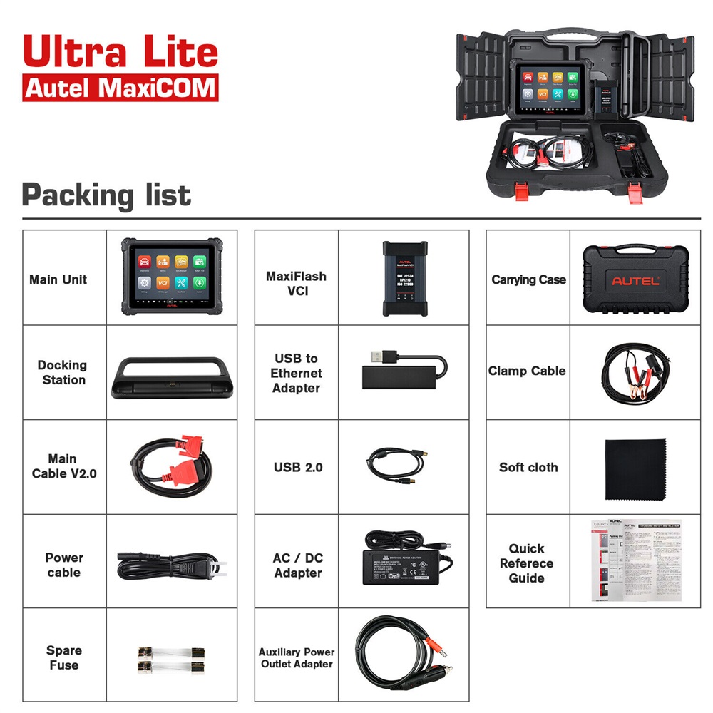 New Autel MaxiCOM Ultra Lite Automobile Full Systems Diagnostic Tool