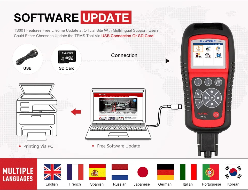 Autel TS601 TPMS TPMS tire pressure monitoring system