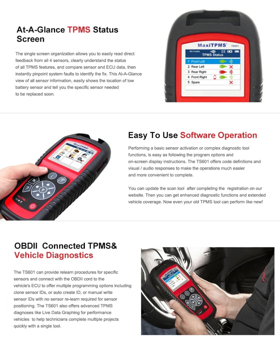 Autel TS601 TPMS TPMS tire pressure monitoring system