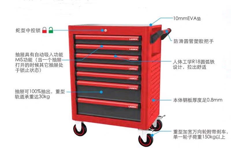 LAUNCH TTG-84 84pcs New Energy Vehicle Repair Tool Cart Kit