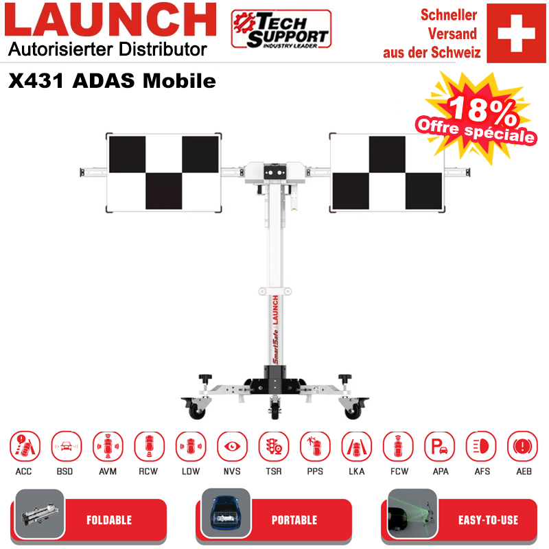 LAUNCH X-431 ADAS Mobile tragbares ADAS Diagnose Ziel Kalibrierungs tool für PAD VII PAD III X-431 PRO