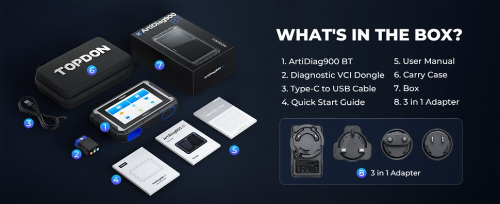 TOPDON ArtiDiag900 BT is a comprehensive automotive diagnostic tool