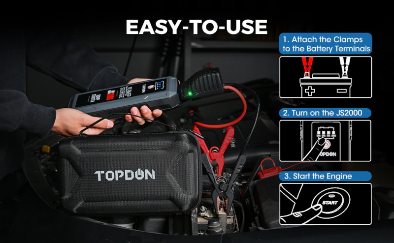 TOPDON JS2000 Auto Starthilfe Battery Tester 