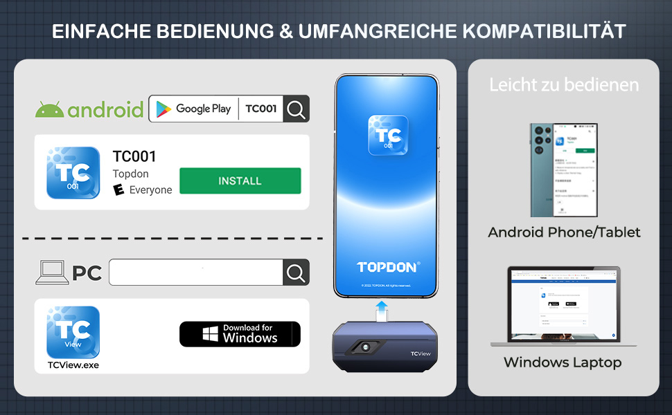 TOPDONS TC001 Temperatur messung Werkzeug