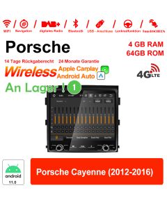 8.8 Zoll Android 11.0 4G LTE Autoradio / Multimedia 4GB RAM 64GB ROM Für Porsche Cayenne 2012-2016 Built-in Carplay / Android Auto