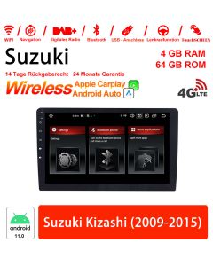 9 pouces Android 11.0 4G LTE Autoradio / Multimédia 4Go RAM 64Go ROM pour Suzuki Kizashi (2009-2015) Intégré CarPlay /Android Auto