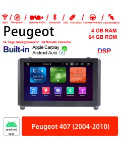 Autoradio/Multimédia Android 12 pour Peugeot 407 (2004-2010)