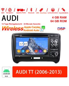 7 pouces Android Autoradio/multimédia 4GB RAM 64GB ROM pour AUDI TT Avec WiFi NAVI Bluetooth USB Carplay intégré / Android Auto 