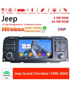 5 pouces Android 10.0 Autoradio/multimédia 4Go de RAM 64Go de ROM pour Jeep Grand Cherokee (1998-2004) CarPlay intégré/ Android Auto