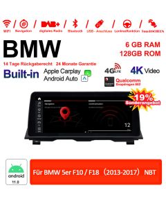 12.3 Zoll Qualcomm Snapdragon 665 8 Core Android 12.0 4G LTE Autoradio / Multimedia USB Carplay Für BMW 5 Series F10/F18 2013-2017 NBT Mit WiFi