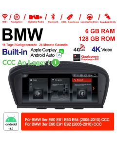 8.8" Qualcomm Snapdragon 662 Android 11.0 4G LTE Autoradio / Multimédia USB WiFi Navi Carplay Pour BMW 5 Series E60 E61 E63 3 Serie E90 E91 E92 CCC