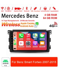 Autoradio Android 12 pour Benz Smart Fortwo 2007-2015