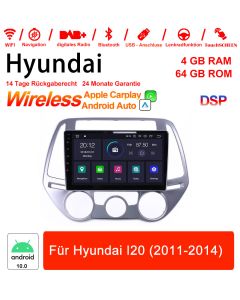 9 Zoll Android 10.0 Autoradio / Multimedia 4GB RAM 64GB ROM Für Hyundai i20 2011-2014 Built-in carplay/android auto