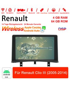 Autoradio/Multimédia Android 12 pour Renault Clio III 2005-2014