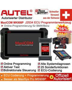 Autel MK908P Diagnosescanner mit J2534 Neuprogrammierung/ECU-Codierung/Programmierung, bidirektional, alle Systemdiagnosen