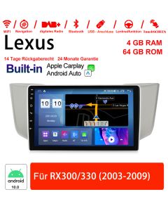 Autoradio/multimédia Android 12.0 pour Lexus RX 330/300 2003 ~ 2009