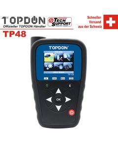 TOPDON TP48 TPMS diagnostic tool allows you to activate, read, diagnose and maintain all major OEM TPMS sensors.