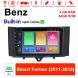 Autoradio / multimédia Android 12 pour Mercedes Benz Smart Fortwo 2011 - 2015