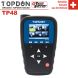 TOPDON TP48 TPMS diagnostic tool allows you to activate, read, diagnose and maintain all major OEM TPMS sensors.